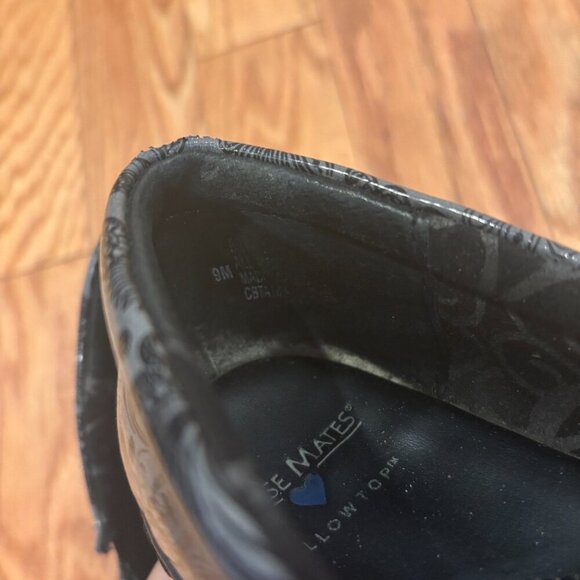 Nurse Mates Bryar Dark Gray & Black Paisley Patent Clogs Shoes Womens Sz 9M - Picture 9 of 10